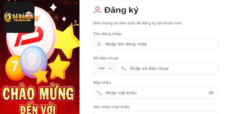 Biểu mẫu đăng ký tài khoản tham gia trò chơi